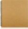Hardcover Kraft Blank Page Scrapbook Photo Album,Blank Wedding Guest Book, Photo Album, Square Spiral Bound Cardboard Cover Sketchbook,50 Sheets, 12 x 12 x0.94 Inches,200GSM